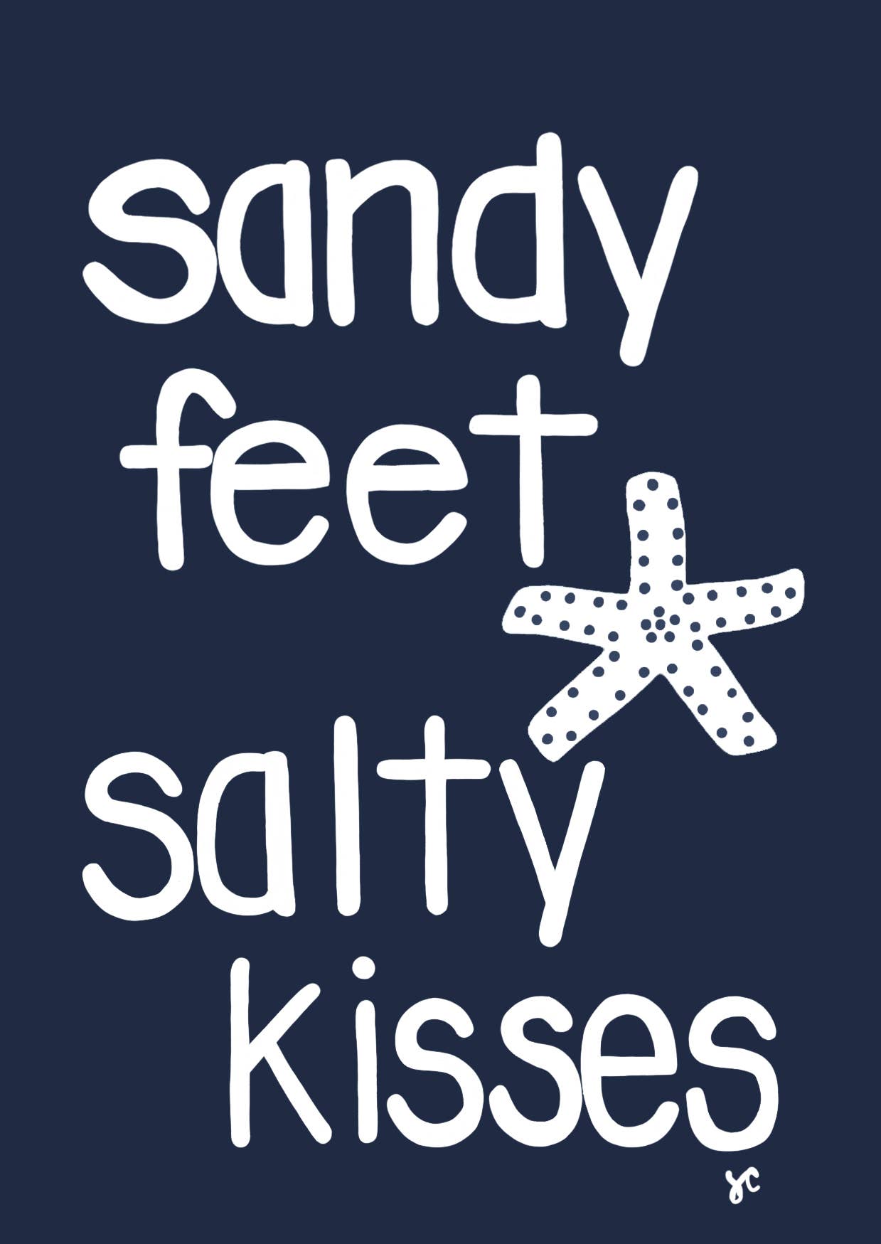 Citrus Daisy - Vendita all'ingrosso Biglietti di auguri generici - Carta Piedi Sabbiosi Baci Salati0