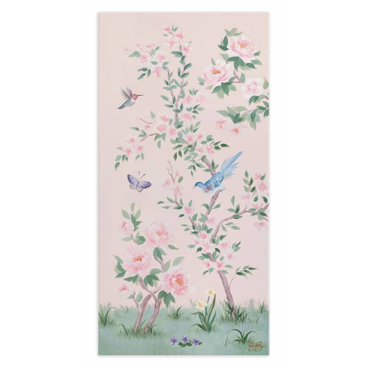 Elizabeth Alice Studio - Wholesale Art Print - April, a pink chinoiserie canvas wrap9