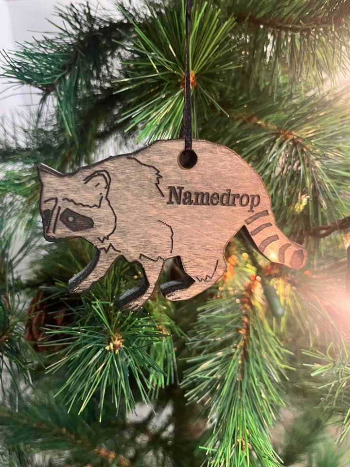 Custom Raccoon Ornament for wholesale by Room To Improve