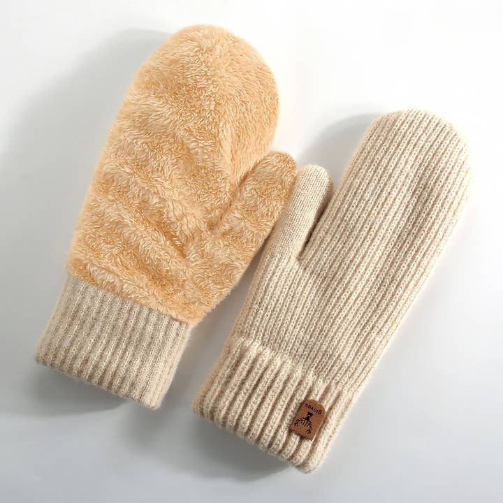MKS America - Wholesale Gloves - Women's - Cozy Knit Mittens Warm Winter Ribbed Gloves1