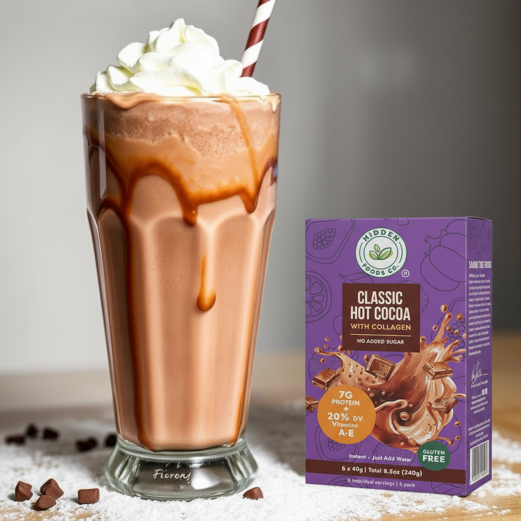 Hidden Foods Co - Wholesale Hot Cocoa Mix/Kit - Classic Hot Cocoa with Collagen Winter Gift Tin1