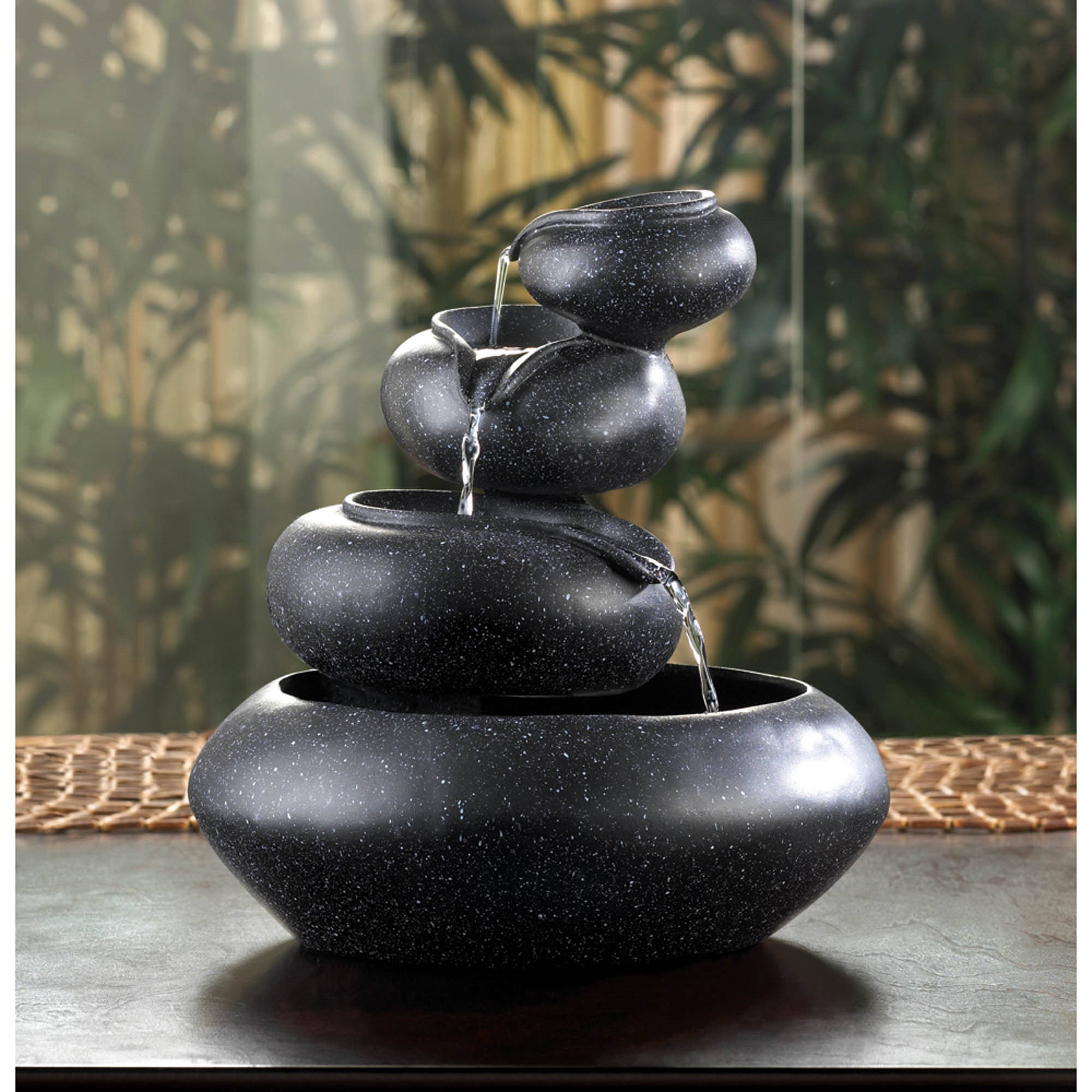 Zingz Home - Wholesale Decorative Tabletop Object - Four Tier Tabletop Fountain Including Pump1