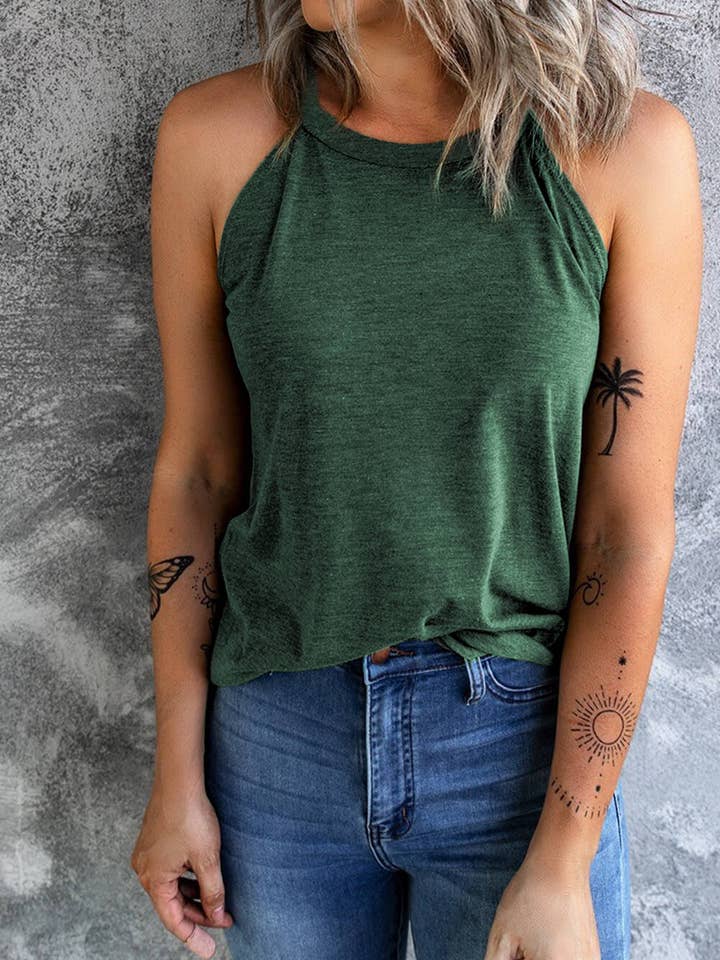 Böjd Hem Grecian Tank Top för wholesale av Fashion Quality Boutik