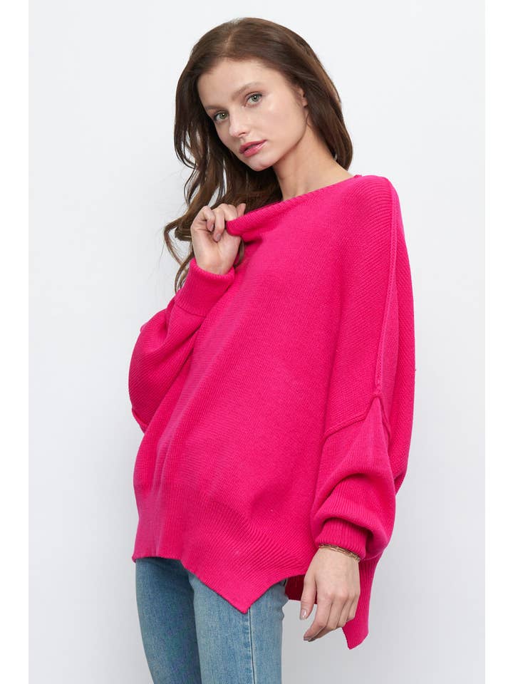 Newbury Kustom - Wholesale Tunic Sweater - Women's - 10319A -Slouchy silhouette pullover sweater22