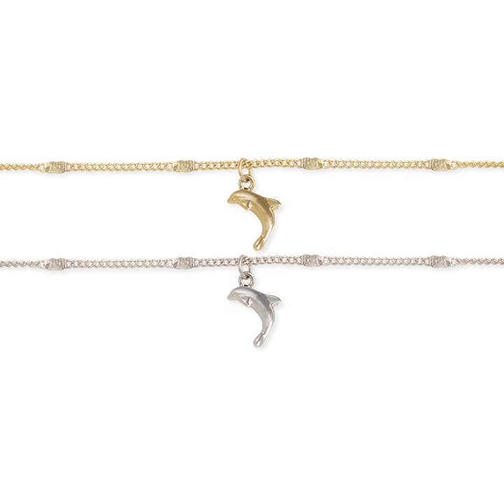 ZAD - Wholesale Anklet - Dolphin Charm & Chain Anklet1
