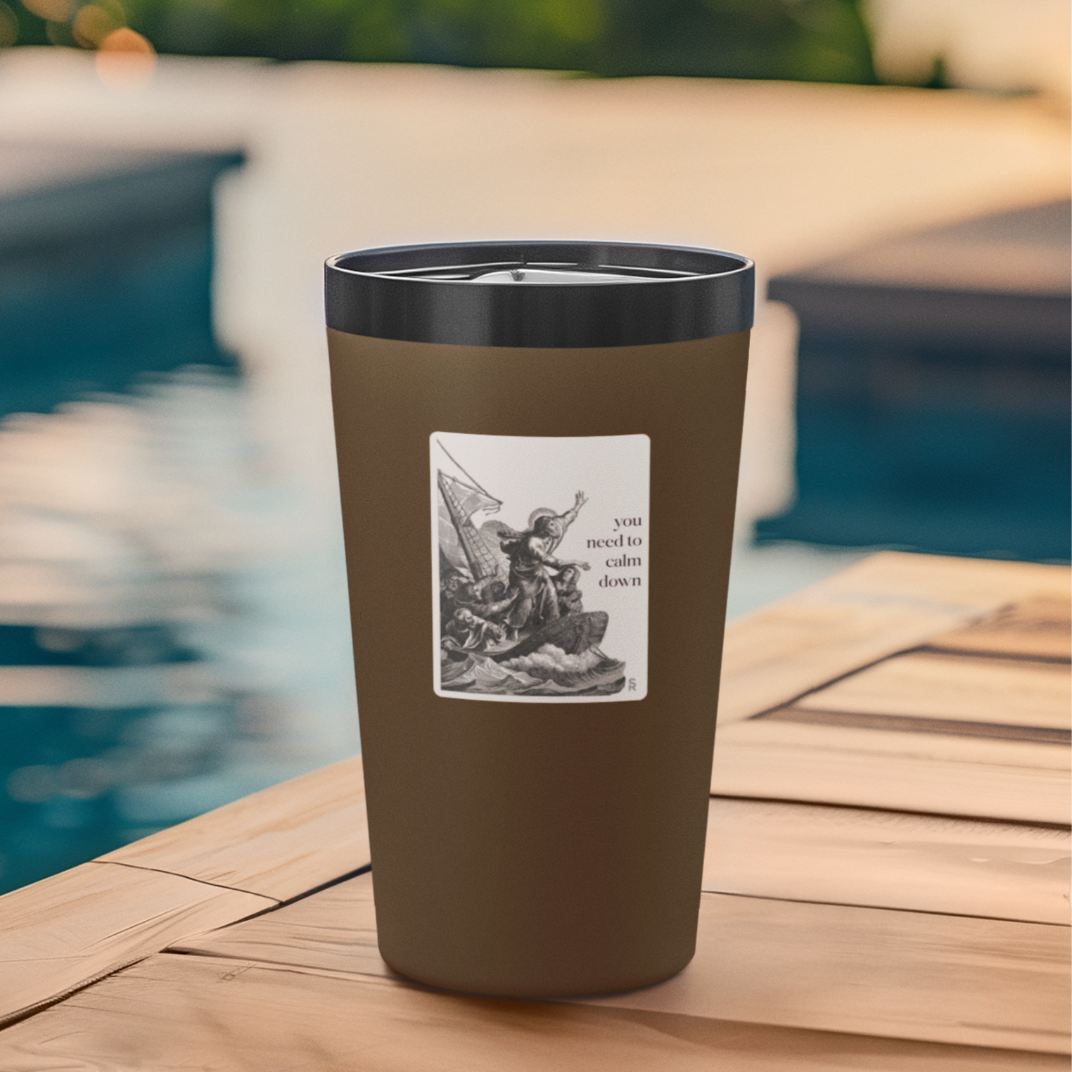 Sock Religious - Wholesale Sticker - You Need to Calm Down - Jesus Calms the Storm Sticker2