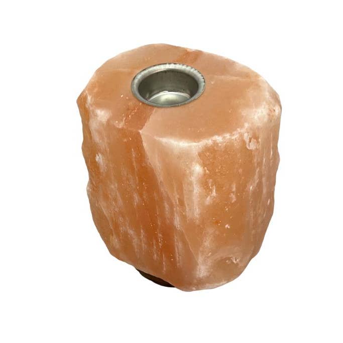 Lampe à sel de l'Himalaya Zenn avec brûleur d'arôme naturel en bois-034 pour la vente par International Gifts Ltd.