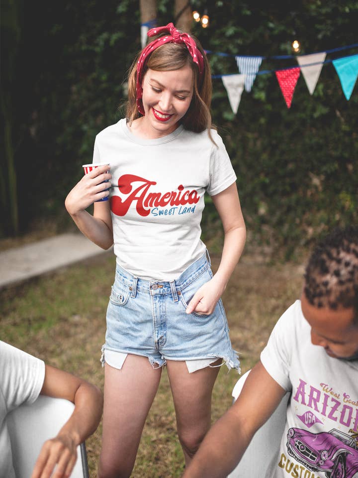 America Sweet Land Tee for wholesale by Zona Junkie