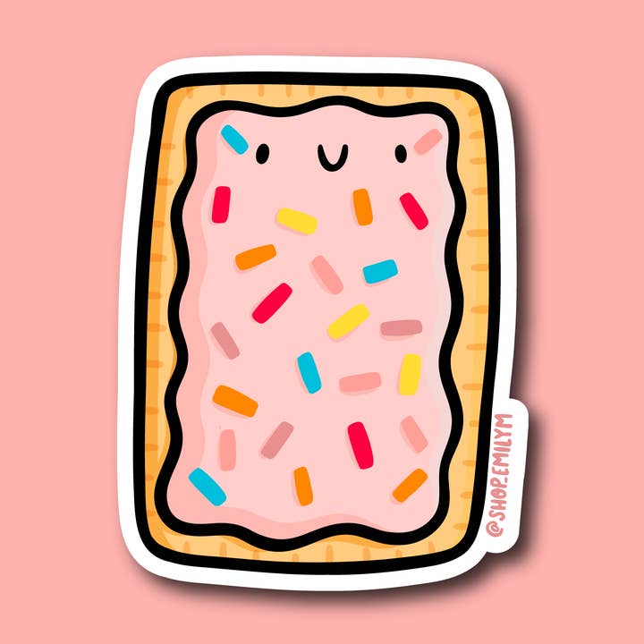 Strawberry Milkshake Toaster Pastry Sticker for wholesale by Shop Emily M