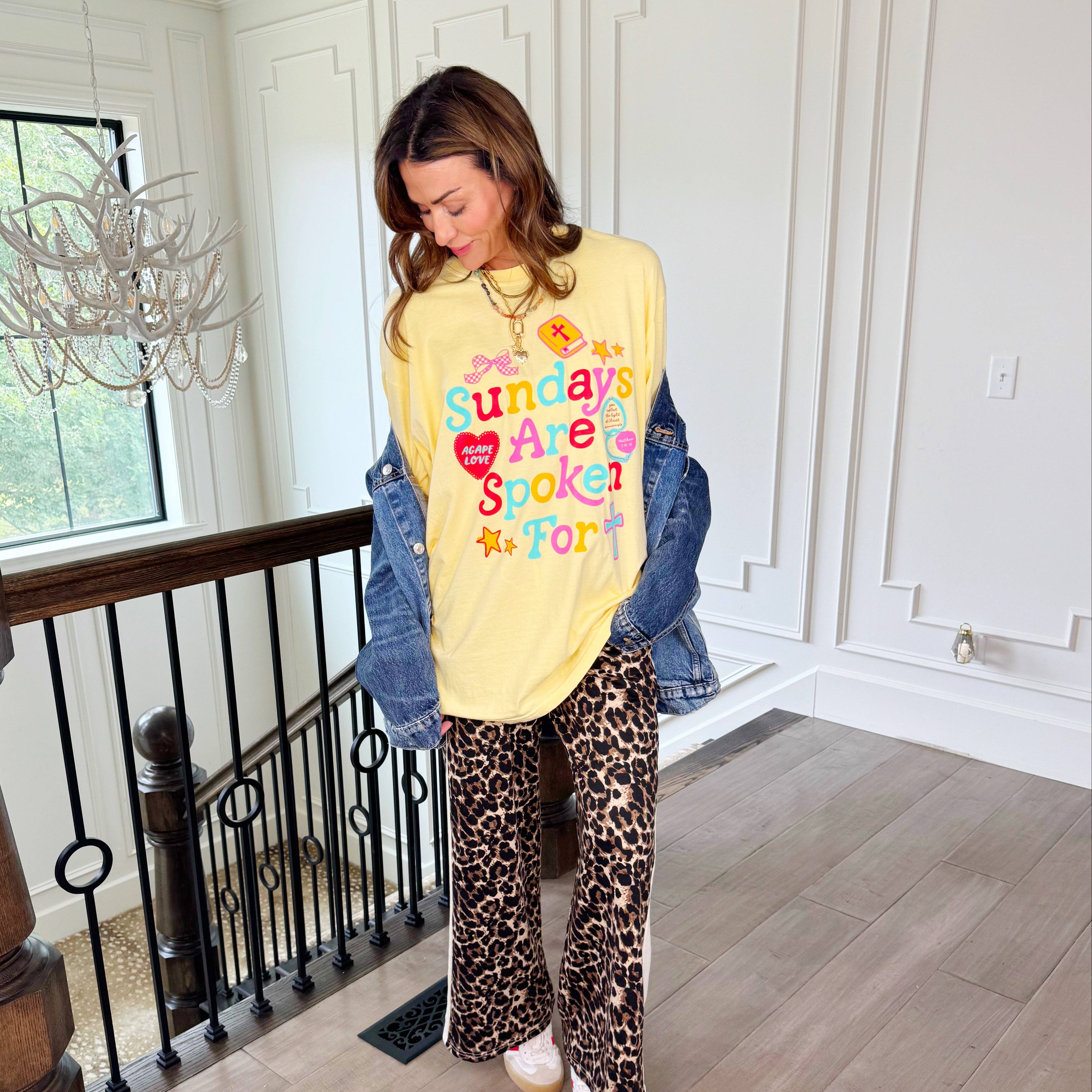 Poppy & Pine - Wholesale Screen Printed T-Shirt - Women's - Sunday's Are Spoken For Tee1