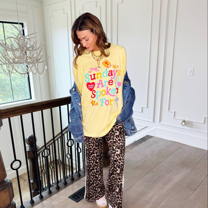 Poppy & Pine - Wholesale Screen Printed T-Shirt - Women's - Sunday's Are Spoken For Tee1