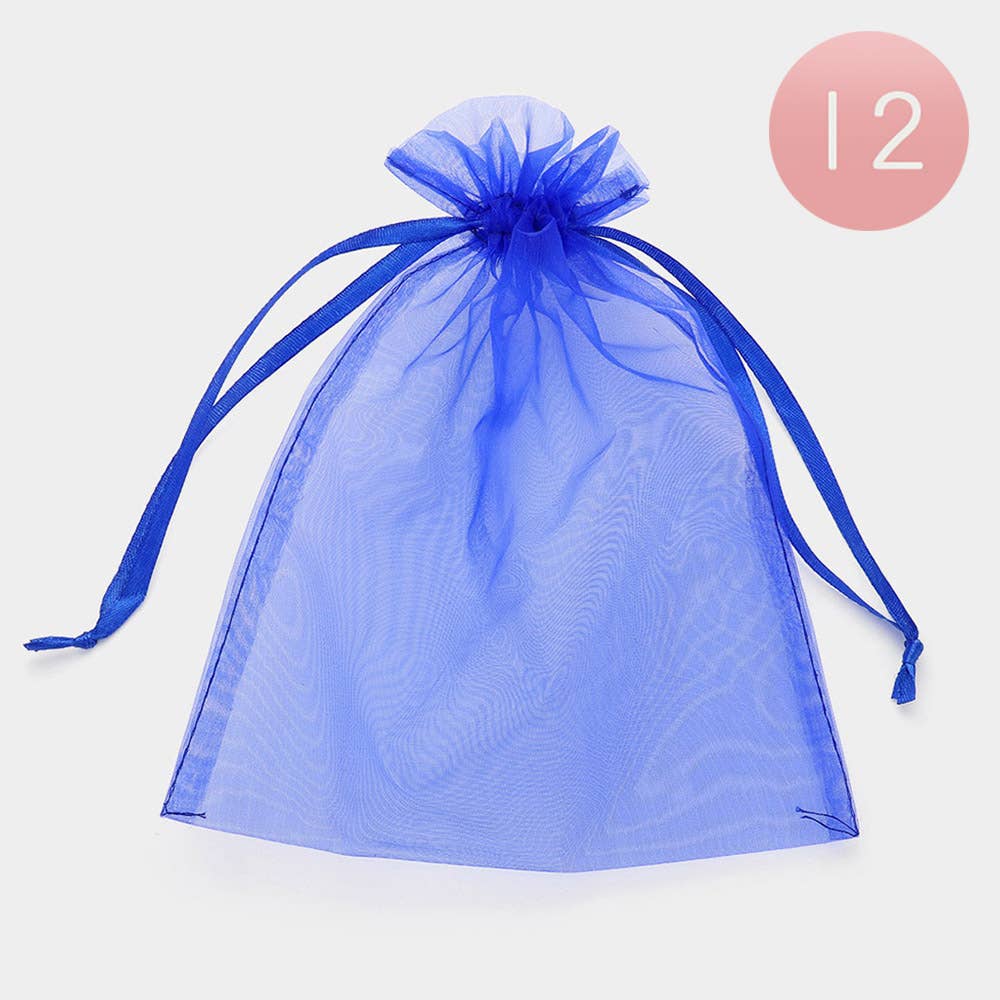 Sensibling Corp. - Wholesale Gift Bag - 12PCS - 6.75 X 9.5 Ribbon Organza Gift Bags
5