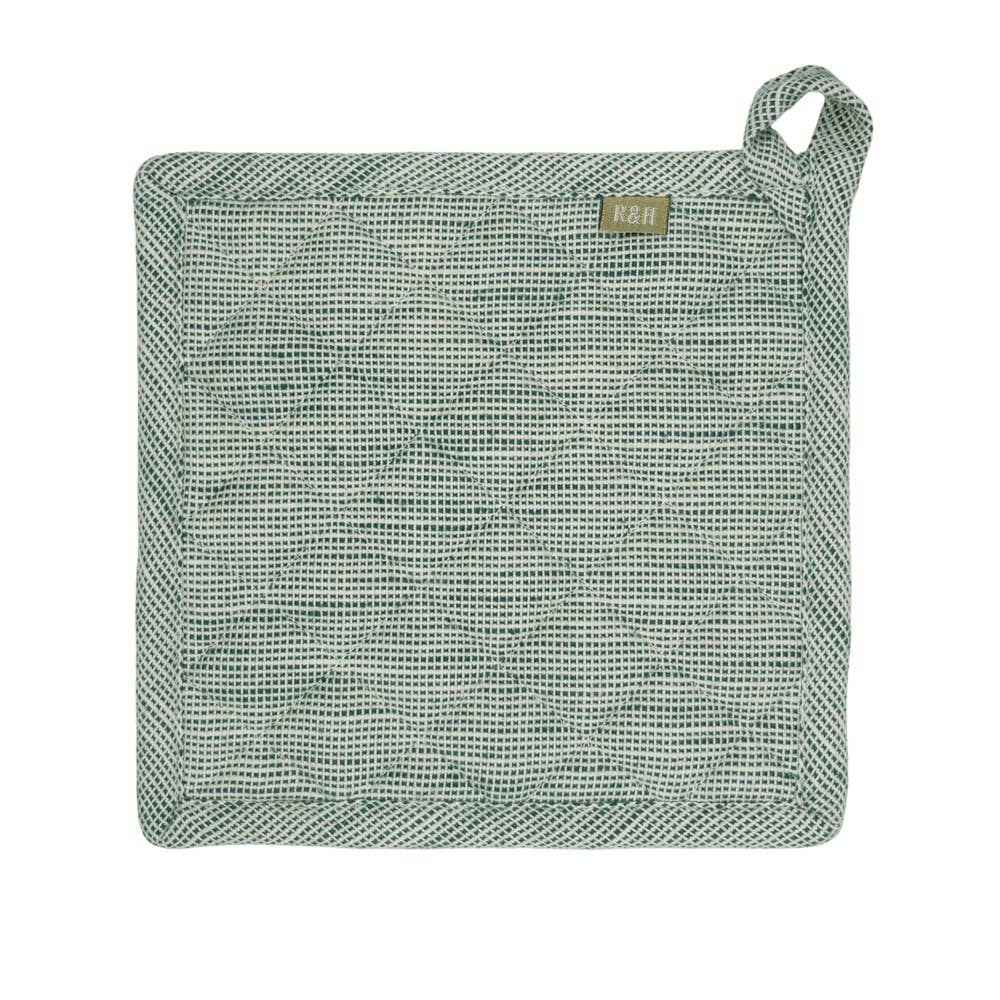 Raine & Humble - Wholesale Oven Mitt/Pot Holder - Potholder - Trivet - Slub Chambray Green2