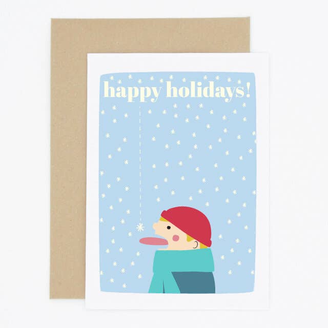 Carte de vacances Playtime Snowflakes pour la vente par Madame Annie et Fils