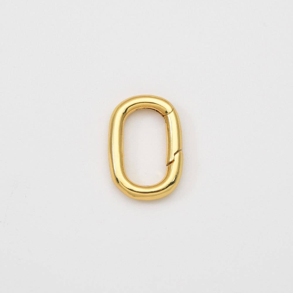 Beads Creation - Wholesale Clasp - Gold Filled Oval Spring Clasp, Spring Carabiner Clasp, CL604