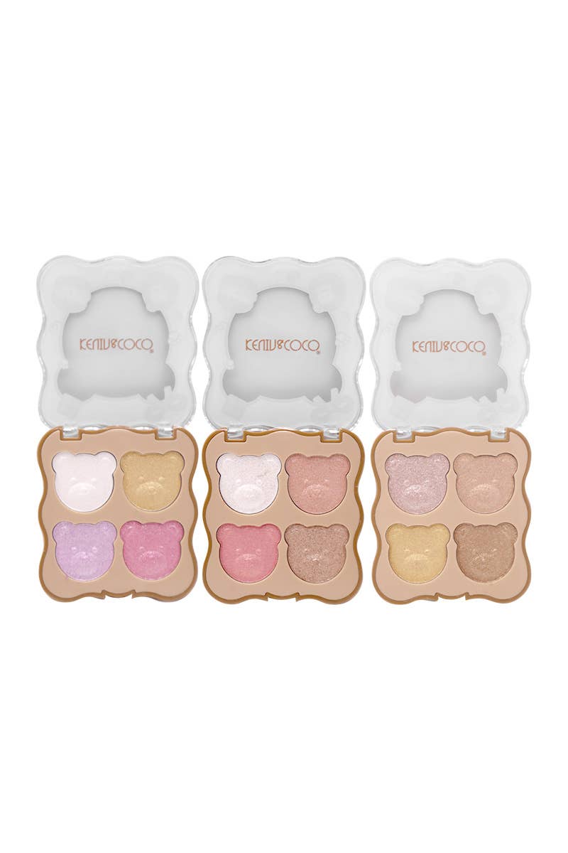 PINEAPPLE Beauty – Engroshandel Makeup highlight – Kevin & Coco KC248292 4 farver Highlighter Palette - 243