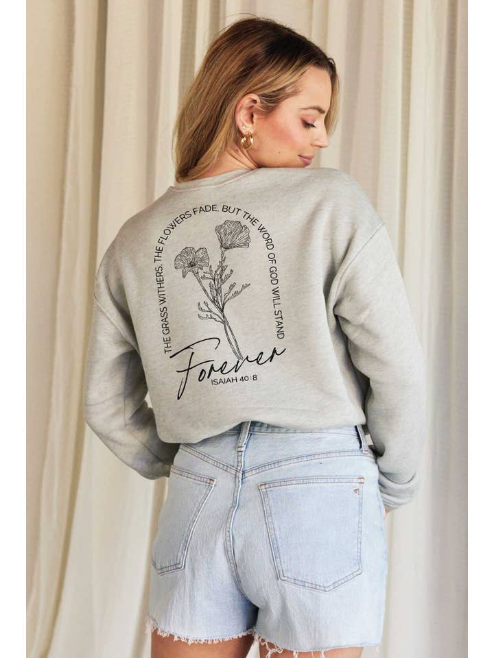 OAT COLLECTIVE - Vendita all'ingrosso Felpa stampata - Donna - Felpa grafica con stampa frontale e posteriore ISAIAH 40:85