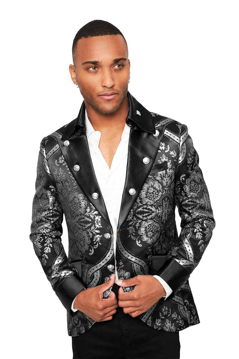 mens silver sports coat