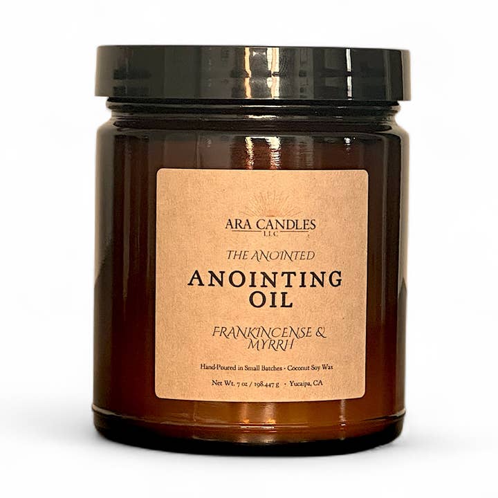 AraCandles - Wholesale Jar/Filled Candle - The Anointed - Anointing Oil0