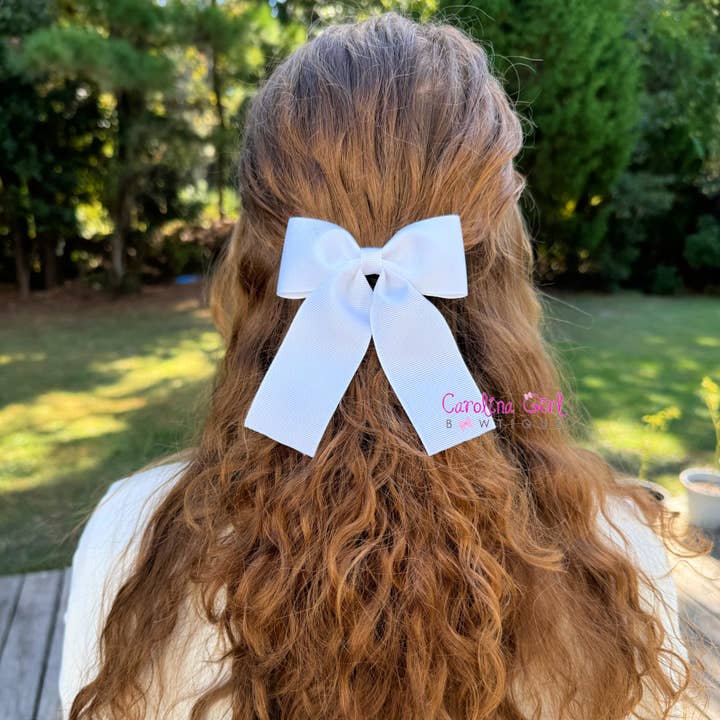 Carolina Girl Bowtique - Wholesale Hair Bow - Kids - 4 inch Hair Bow with Tails