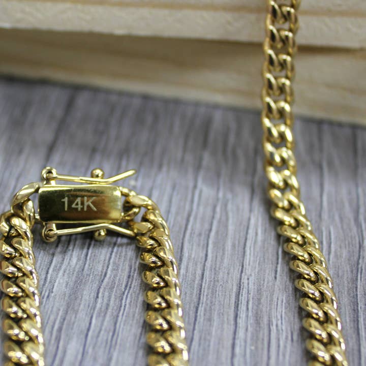 DIJU Jewelry - Wholesale Schakelarmband - 14k goud gevulde Miami Cuban Link-armbanden of enkelband met een dikte van 6 mm, stoeprand, voor groothandel en sieradenbenodigdheden