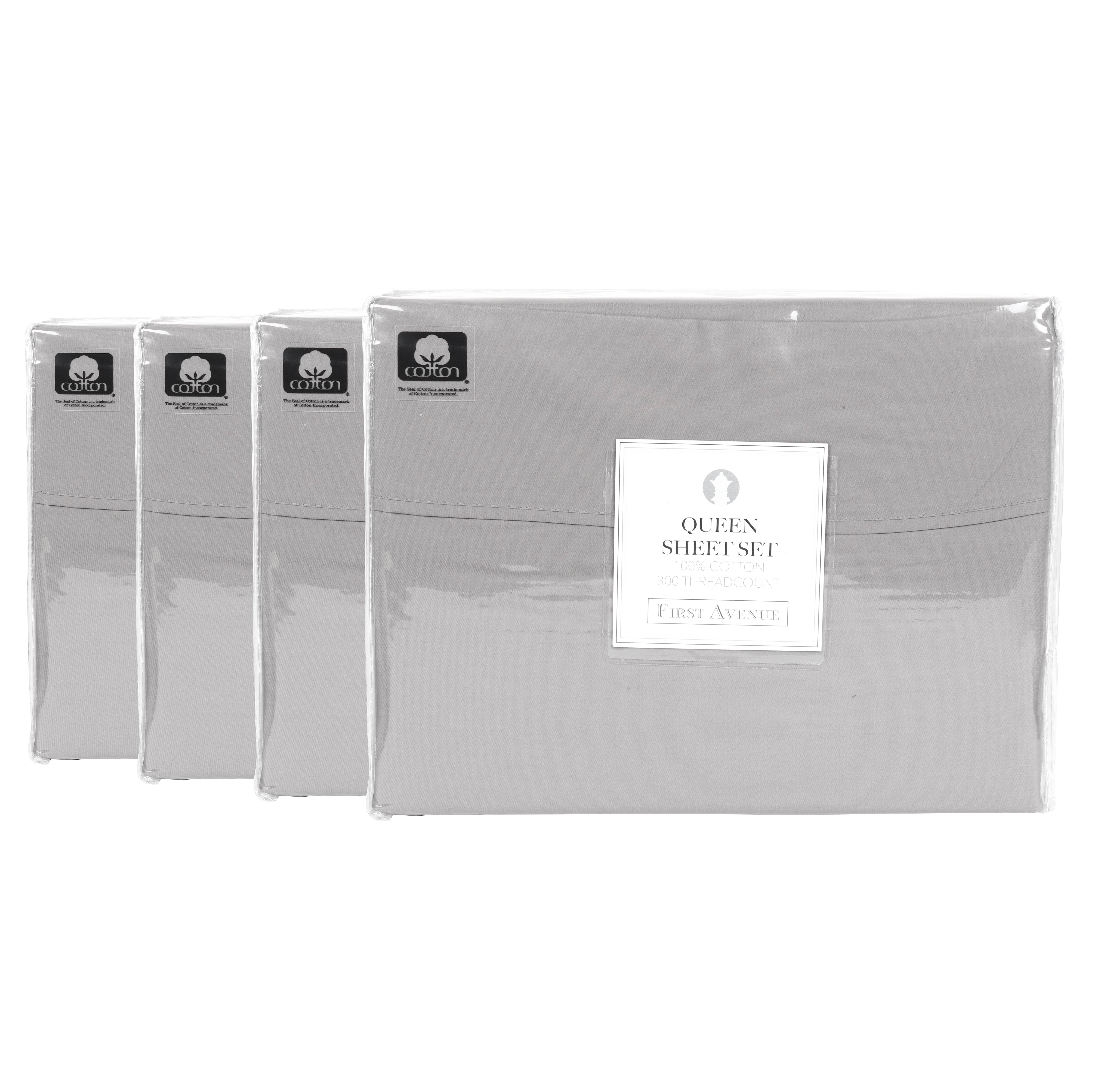 Arkwright Home - Wholesale Sheet Set - First Avenue 4pc Cotton Sheet Set - 300 Thread Count5