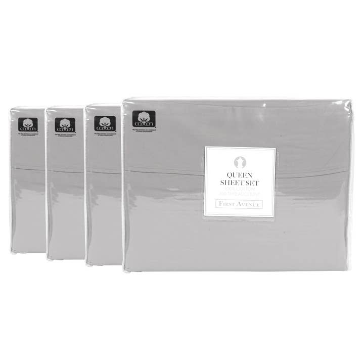 Arkwright Home - Wholesale Sheet Set - First Avenue 4pc Cotton Sheet Set - 300 Thread Count5