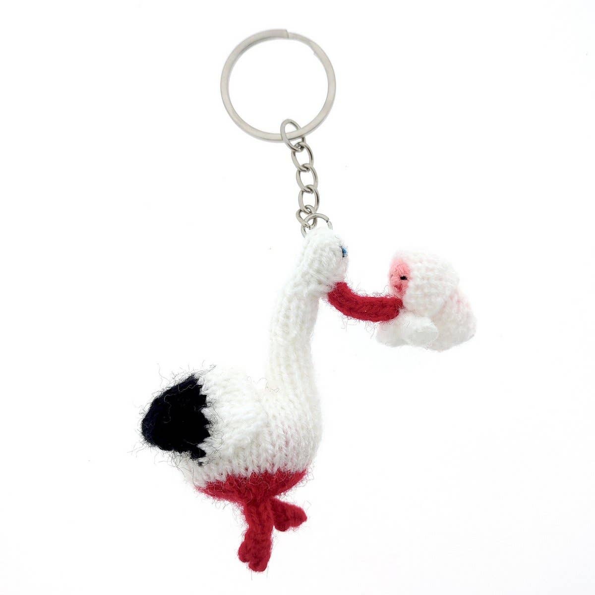 Titicaca - Wholesale Keychain - Unisex - Stork keychain with baby0