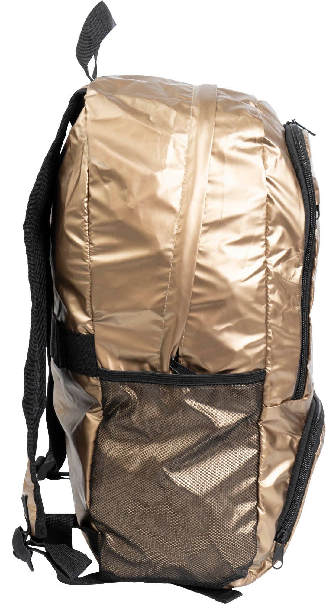 Magid - Wholesale Backpack - Unisex - Boarding Pass Recycled Metallic Foldable & Packable Pouch Multi Compartment Backpack2