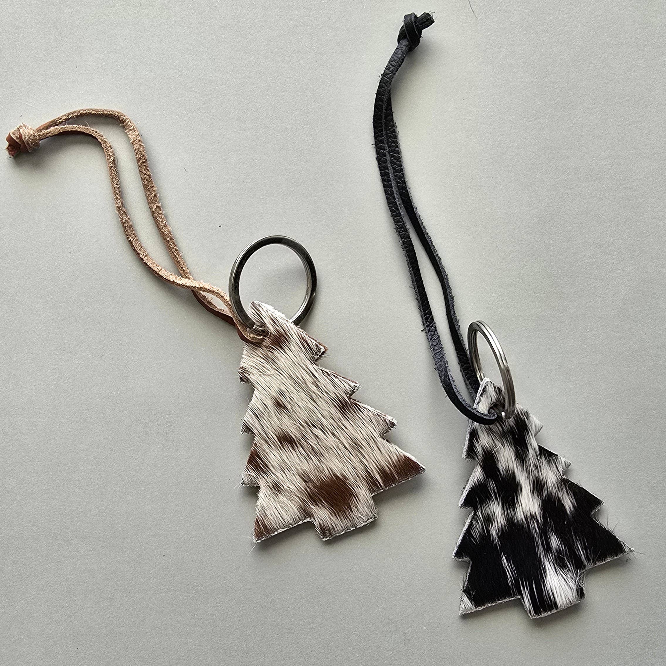 Ranchers Closet - Wholesale Keychain - Unisex - 10 Cowhide Christmas Tree Ornament – Real Cow Hide Keychain2