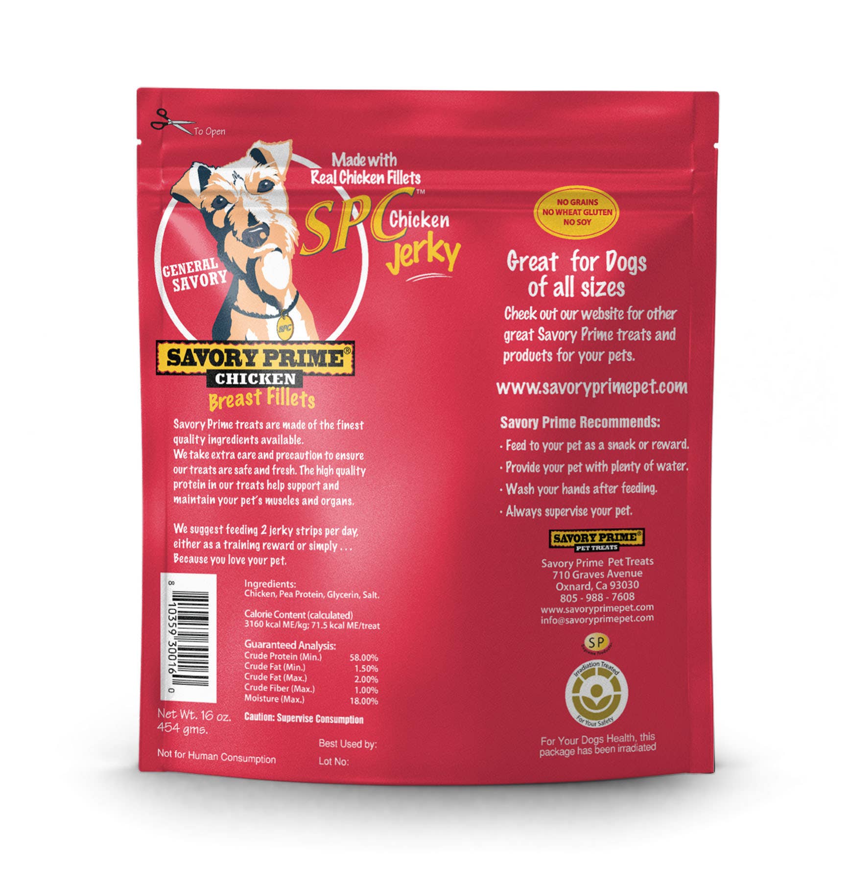Savory Prime - Wholesale Pet treats – Dog - Natural Chicken Jerky Breast 16 oz.3