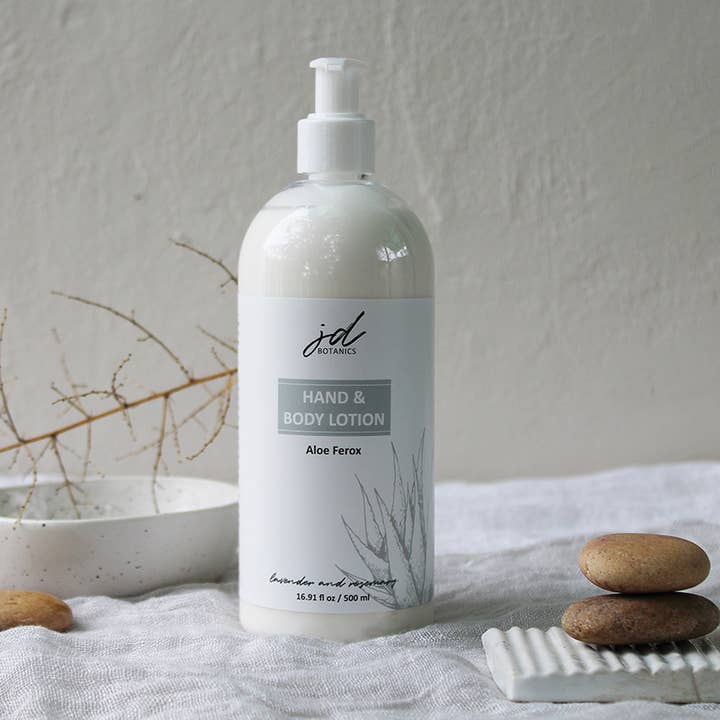JDBotanics - Wholesale Hand & Body Lotion - aloe ferox hand and body lotion with lavender and rosemary