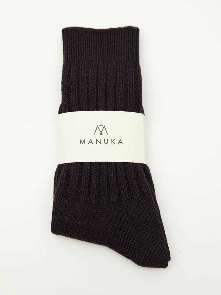 Meias Grossas com nervuras Antracite por atacado de MANUKA