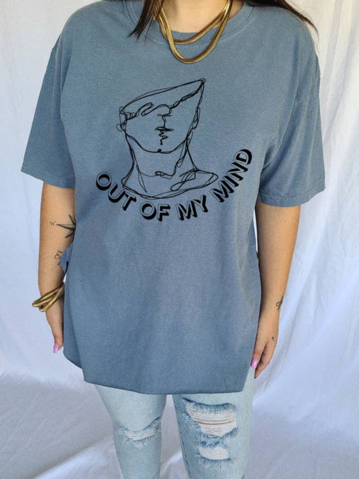 UD AF MIT SIND | SIDE SLIDS TEE | DENIM for engroshandel hos Thread House