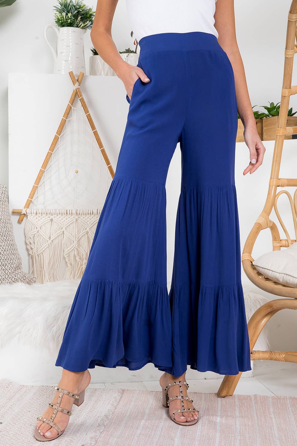 Bluivy – wholesale Byxor - Dam – TIERED VOLANG HÖG MIDJA BREDA BEN BYXOR26