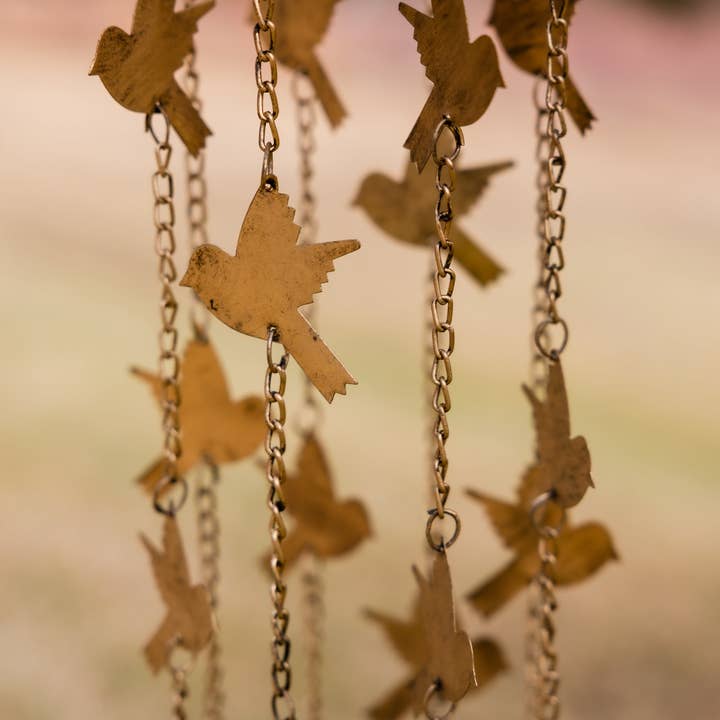 Rahab's Rope - Wholesale Wind Chime - Brass Bird Wind Chime