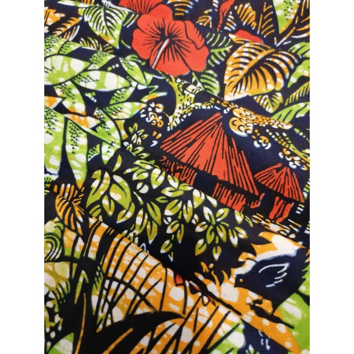 ASKA London - Vente Tissu - MOLOKAI : TISSU VLISCO PREMIUM SUPER WAX À MOTIFS 2 MÈTRES2