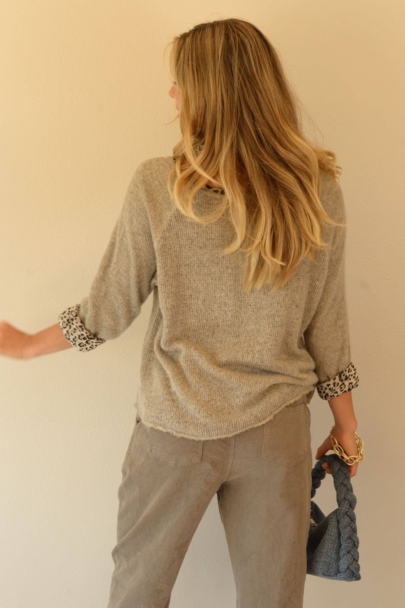 Ambiente - Wholesale Knit Sweater - Women's - WASHED VISCOSE BLENDED MOHAIR SWEATER-T2309EL1862114