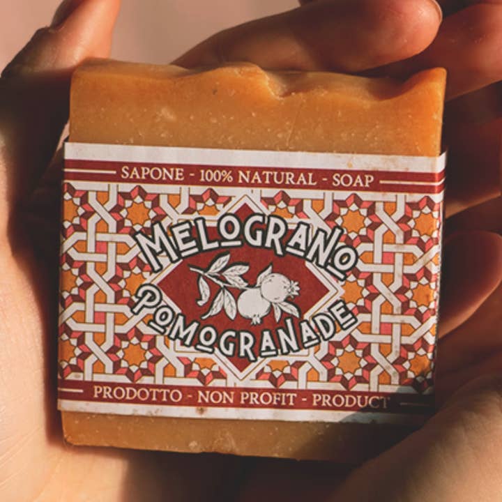 Cold-processed soap: Pomegranate, Coffee-Cardamon, Honey-Oat for wholesale by Syriana