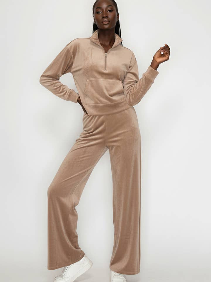 RIBBED VELVET SET for wholesale by 5besties inc