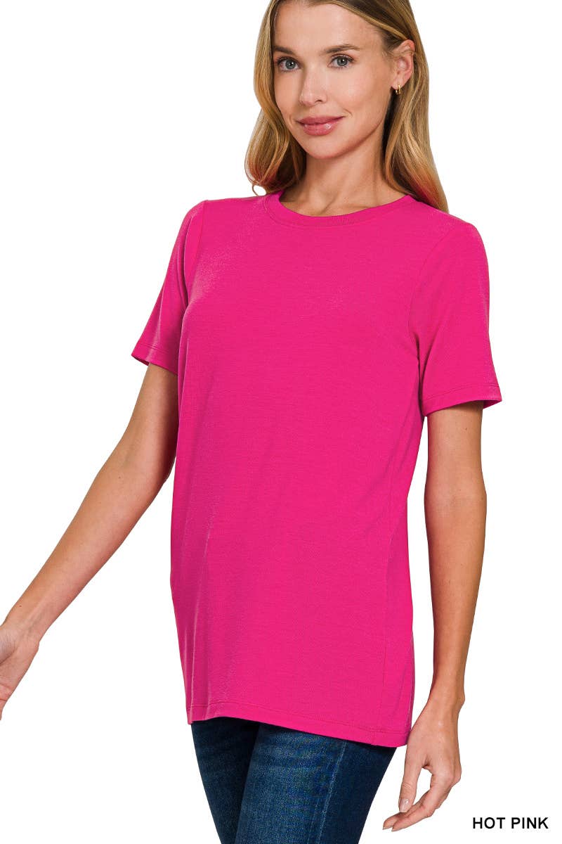 NEGRO-87083 .._ Camiseta de Manga Corta de Rayón de venta al por mayor en Faire6