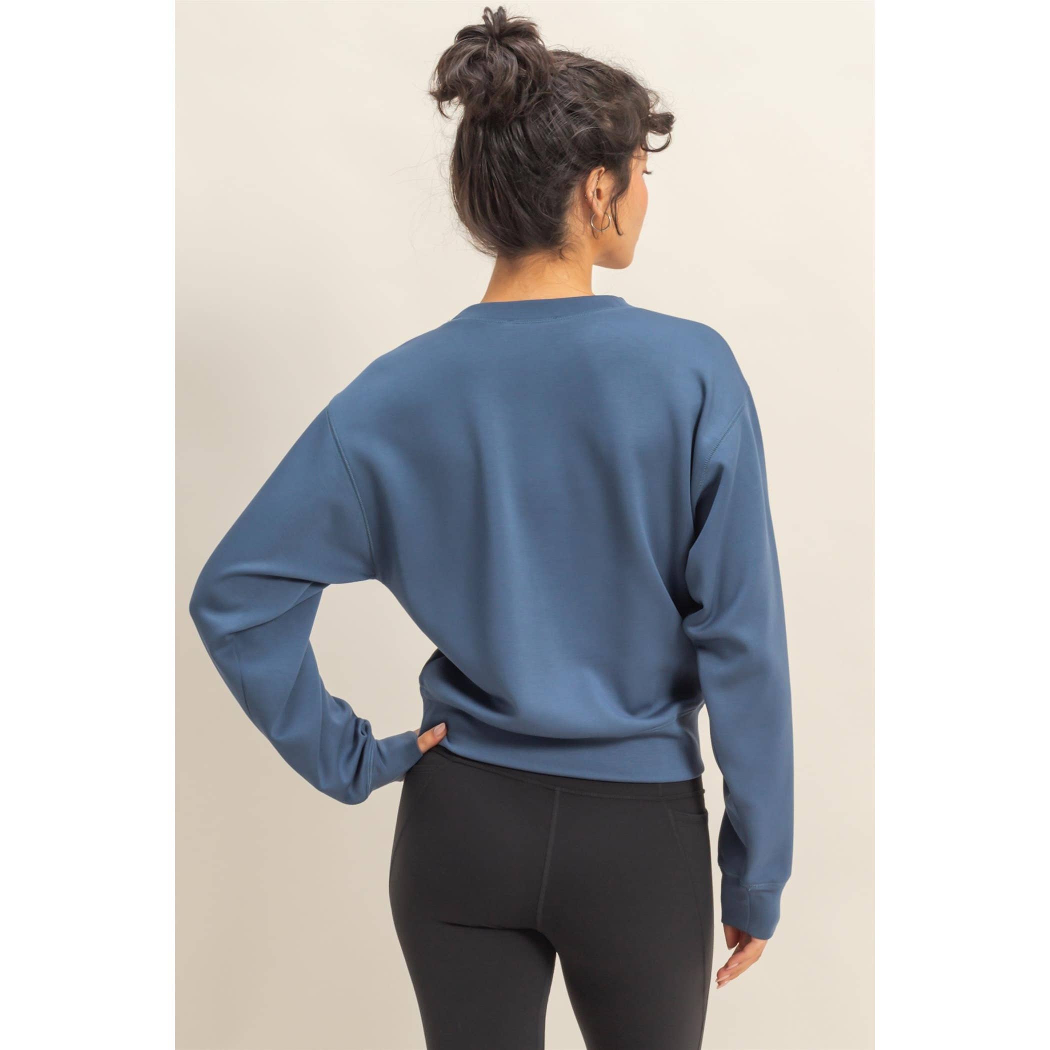 Double Zero – wholesale Sweatshirt - Dam – Dubbelstickad sweatshirt med rund hals18