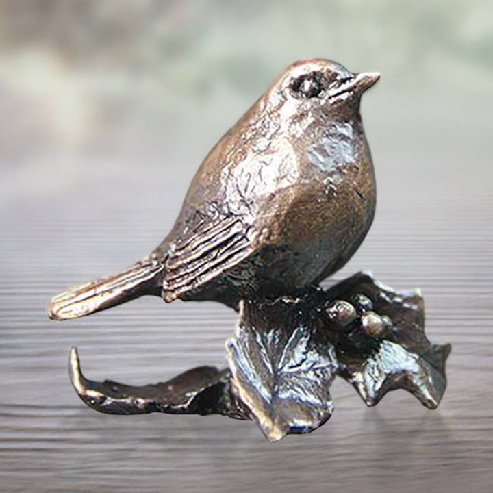 Petirrojo de bronce en miniatura Butler & Peach (2075) para venta al por mayor de Richard Cooper Bronze