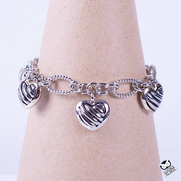 My Best Kept Jewelry - Wholesale Charm/Dangle Bracelet - Cable Heart Charm Bracelet2