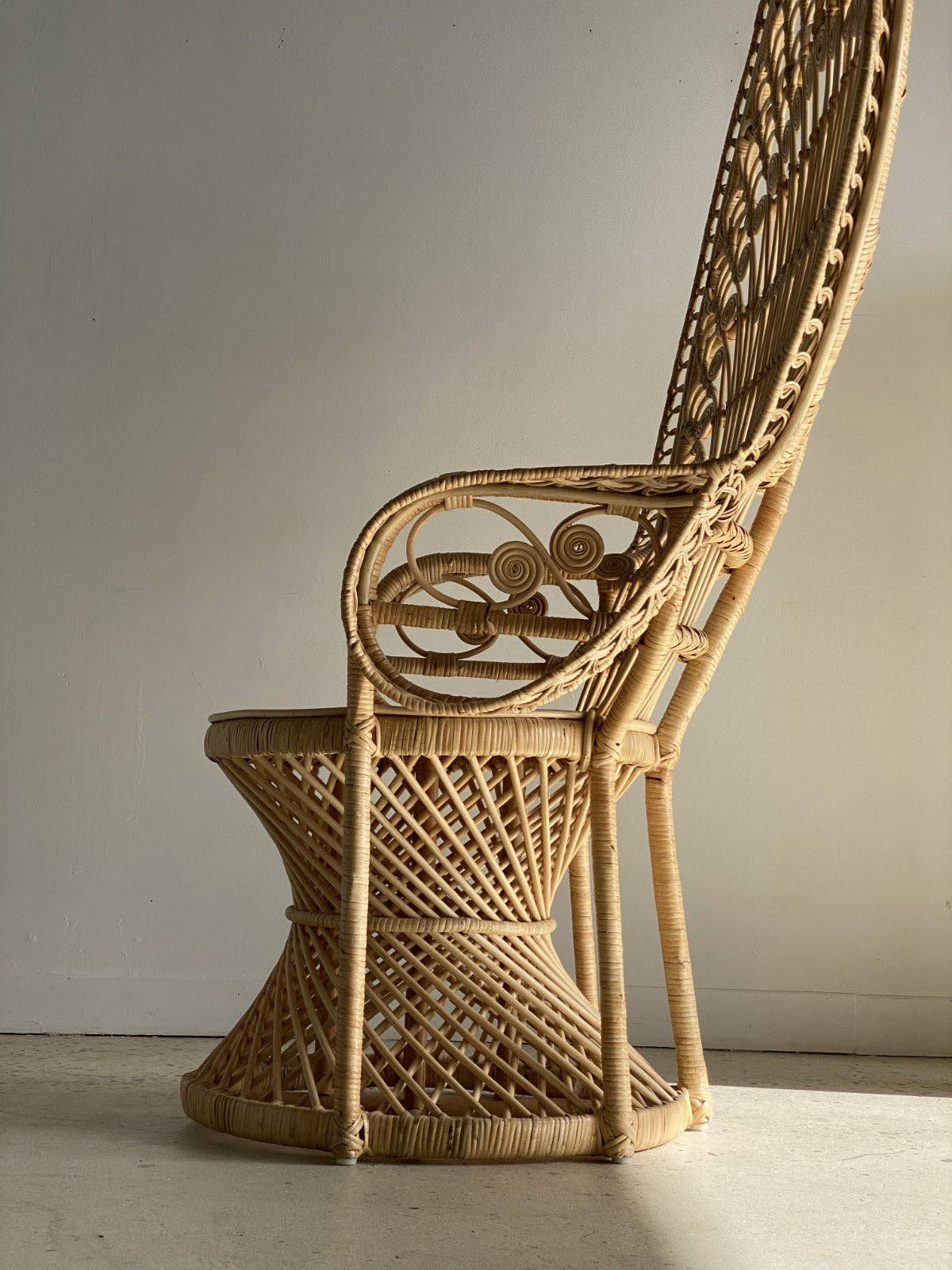 Office Objets - Wholesale Chair - Emmanuelle armchair in rattan with peacock patterns5