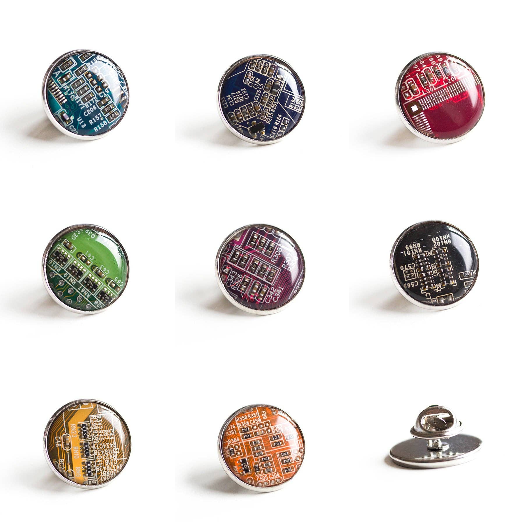 Pavlysh s.r.o. - Wholesale Lapel Pin/Button - Circuit board pin, 18mm silver13