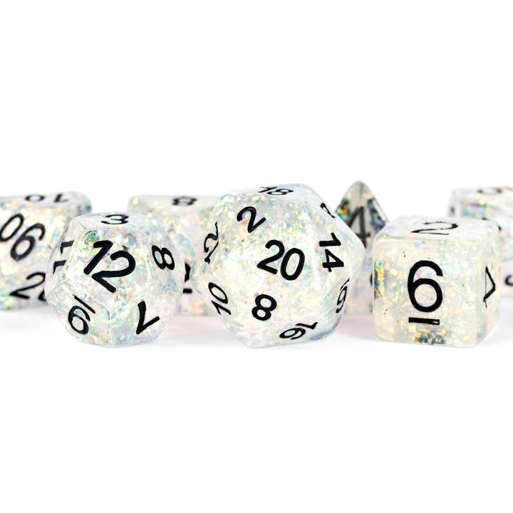 FanRoll by Metallic Dice Games - Wholesale Dice - Limited Edition: Out of Print Set of 7 Resin Dice for D&D