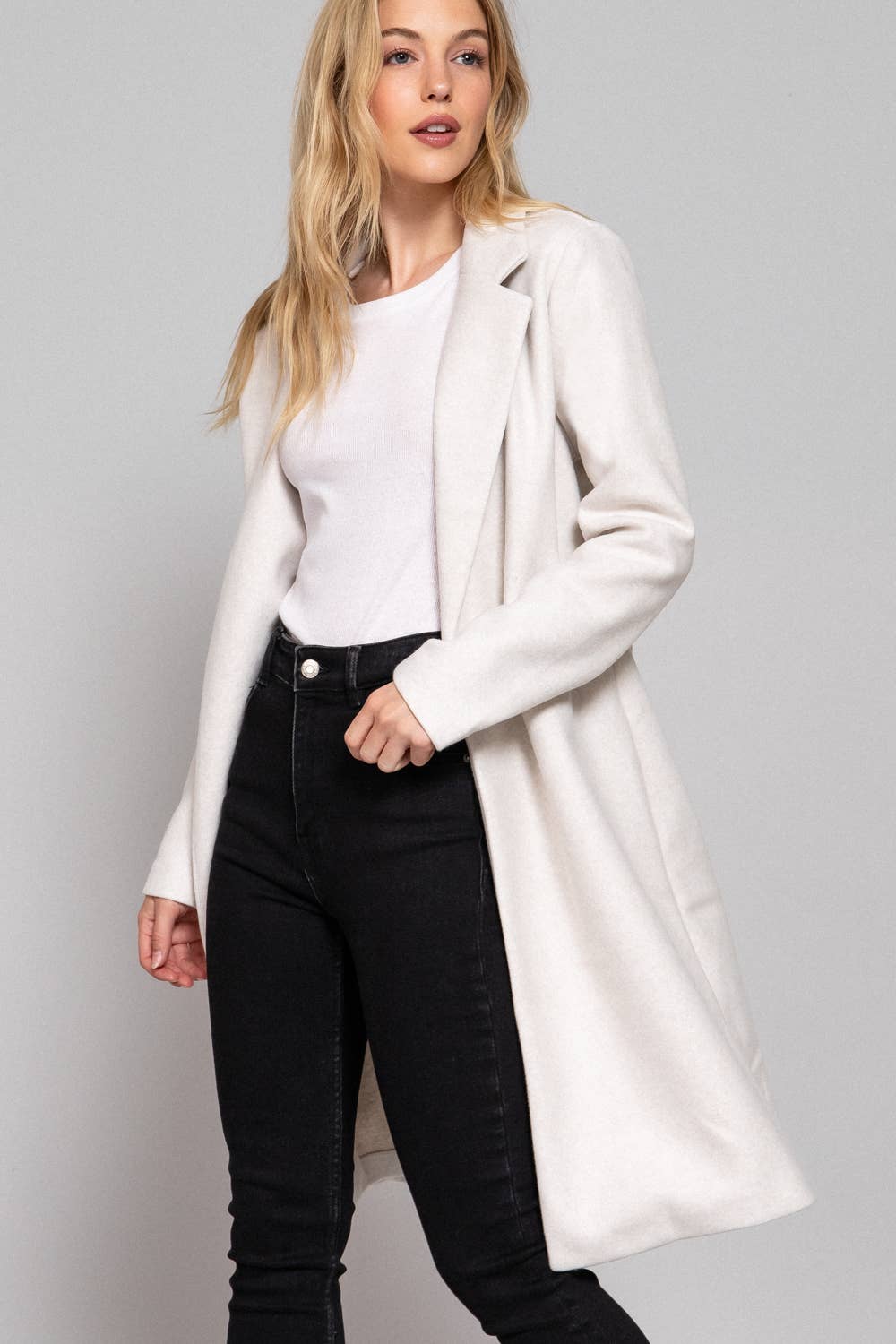 Active Basic | Active USA – wholesale Coat – Women’s – Long Sleeve Open Front Soft Felt Long Coat18