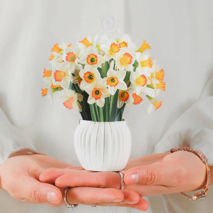 PetalPal - Wholesale Artificial Flowers - Mini Daffodil Bloom Pop-Up Bouquet