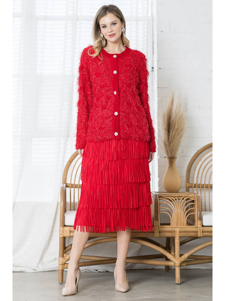 Joh Apparel - Wholesale Skirt - Women's - Jayleen Fringe Skirt